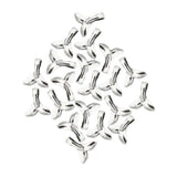 Maxbell 20 Pieces Silver Mini Tree Pendant Loose Beads Finding Making Accessories