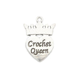 Maxbell 20Pcs DIY Handmade Craft Vintage Alloy Jewelry Accessory Heart Crown Pendant