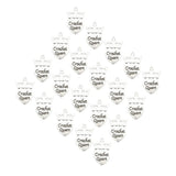 Maxbell 20Pcs DIY Handmade Craft Vintage Alloy Jewelry Accessory Heart Crown Pendant