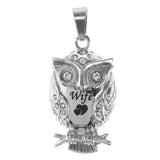Maxbell Chubby Perched Crystal Owl Bird Memorial Keepsake Ash Urn Pendant Wife