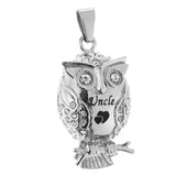 Maxbell Chubby Perched Crystal Owl Bird Memorial Keepsake Ash Urn Pendant Uncle