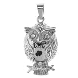 Maxbell Chubby Perched Crystal Owl Bird Memorial Keepsake Ash Urn Pendant Uncle
