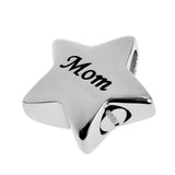 Maxbell Stainless Steel Star Memorial Pendant Ashes Urn Cremation Jewelry Mom