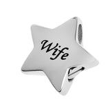 Maxbell Stainless Steel Star Memorial Pendant Ashes Urn Cremation Jewelry Wife