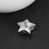 Maxbell Stainless Steel Star Memorial Pendant Ashes Urn Cremation Jewelry Wife