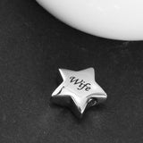 Maxbell Stainless Steel Star Memorial Pendant Ashes Urn Cremation Jewelry Wife