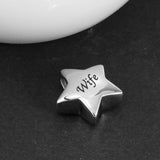 Maxbell Stainless Steel Star Memorial Pendant Ashes Urn Cremation Jewelry Wife