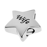 Maxbell Stainless Steel Star Memorial Pendant Ashes Urn Cremation Jewelry Wife