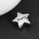 Maxbell Stainless Steel Star Memorial Pendant Ashes Urn Cremation Jewelry Daughter