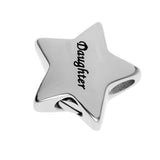 Maxbell Stainless Steel Star Memorial Pendant Ashes Urn Cremation Jewelry Daughter