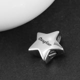 Maxbell Stainless Steel Star Memorial Pendant Ashes Urn Cremation Jewelry Daughter