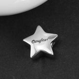 Maxbell Stainless Steel Star Memorial Pendant Ashes Urn Cremation Jewelry Daughter