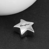 Maxbell Stainless Steel Star Memorial Pendant Ashes Urn Cremation Jewelry Daughter