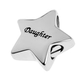 Maxbell Stainless Steel Star Memorial Pendant Ashes Urn Cremation Jewelry Daughter