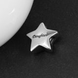 Maxbell Stainless Steel Star Memorial Pendant Ashes Urn Cremation Jewelry Daughter