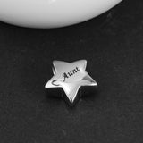 Maxbell Stainless Steel Star Memorial Pendant Ashes Urn Cremation Jewelry Aunt