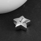 Maxbell Stainless Steel Star Memorial Pendant Ashes Urn Cremation Jewelry Aunt