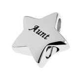 Maxbell Stainless Steel Star Memorial Pendant Ashes Urn Cremation Jewelry Aunt