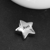 Maxbell Stainless Steel Star Memorial Pendant Ashes Urn Cremation Jewelry Aunt