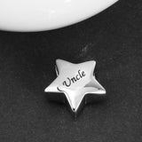 Maxbell Stainless Steel Star Memorial Pendant Ashes Urn Cremation Jewelry Uncle