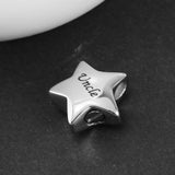 Maxbell Stainless Steel Star Memorial Pendant Ashes Urn Cremation Jewelry Uncle