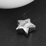 Maxbell Stainless Steel Star Memorial Pendant Ashes Urn Cremation Jewelry Uncle