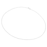 Maxbell Women Twinkle 925 Sterling Thin Lightweight Twist Chain Neckalce 18'' Silver