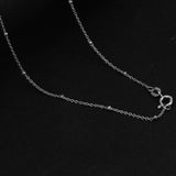 Maxbell Women 925 Sterling Thin Lightweight Cross Beads Chain Neckalce 18'' Silver