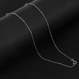 Maxbell Women 925 Sterling Thin Lightweight Cross Beads Chain Neckalce 18'' Silver