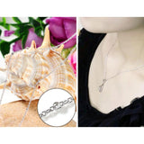 Maxbell Women 925 Sterling Thin Lightweight Cross Beads Chain Neckalce 18'' Silver