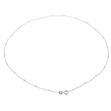 Maxbell Women 925 Sterling Thin Lightweight Cross Beads Chain Neckalce 18'' Silver