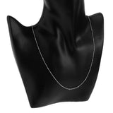 Maxbell Women 925 Sterling Thin Lightweight Cross Beads Chain Neckalce 18'' Silver