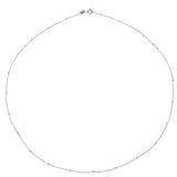 Maxbell Women 925 Sterling Thin Lightweight Cross Beads Chain Neckalce 18'' Silver