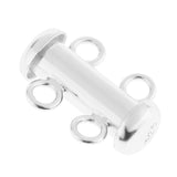 Maxbell 925 Sterling Silver Multi Strand Slide Clasps Jewelry Connectors 2 Strand