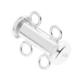 Maxbell 925 Sterling Silver Multi Strand Slide Clasps Jewelry Connectors 2 Strand