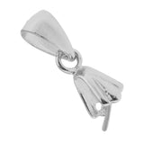 Maxbell 925 Sterling Silver Pinch Clip Bail Clasp Charm Bead Pendant Connector 4.5mm
