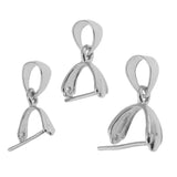 Maxbell 925 Sterling Silver Pinch Clip Bail Clasp Charm Bead Pendant Connector 4.5mm