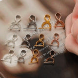Maxbell 925 Sterling Silver Pinch Clip Bail Clasp Charm Bead Pendant Connector 4.5mm