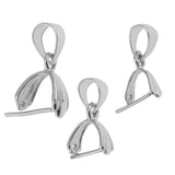 Maxbell 925 Sterling Silver Pinch Clip Bail Clasp Charm Bead Pendant Connector 4.5mm