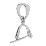 Maxbell 925 Sterling Silver Pinch Clip Bail Clasp Charm Bead Pendant Connector 4.5mm
