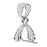 Maxbell 925 Sterling Silver Pinch Clip Bail Clasp Charm Bead Pendant Connector 5.5mm