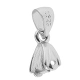 Maxbell 925 Sterling Silver Pinch Clip Bail Clasp Charm Bead Pendant Connector 5.5mm