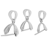 Maxbell 925 Sterling Silver Pinch Clip Bail Clasp Charm Bead Pendant Connector 5.5mm
