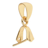Maxbell 925 Sterling Silver Pinch Clip Bail Clasp Charm Pendant Connector Gold 4.5mm