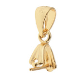 Maxbell 925 Sterling Silver Pinch Clip Bail Clasp Charm Pendant Connector Gold 4.5mm