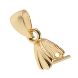 Maxbell 925 Sterling Silver Pinch Clip Bail Clasp Charm Pendant Connector Gold 5.5mm