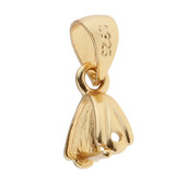 Maxbell 925 Sterling Silver Pinch Clip Bail Clasp Charm Pendant Connector Gold 5.5mm