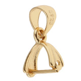 Maxbell 925 Sterling Silver Pinch Clip Bail Clasp Charm Pendant Connector Gold 5.5mm