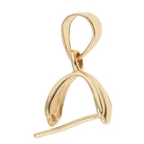 Maxbell 925 Sterling Silver Pinch Clip Bail Clasp Charm Pendant Connector Gold 6.5mm