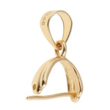 Maxbell 925 Sterling Silver Pinch Clip Bail Clasp Charm Pendant Connector Gold 6.5mm